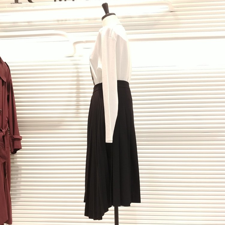 プリーツスカート レディース アシンメトリー スーツ レトロ 韓国 送料無料 Dazzle ダズル