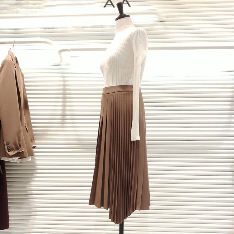 プリーツスカート レディース アシンメトリー スーツ レトロ 韓国 送料無料 Dazzle ダズル