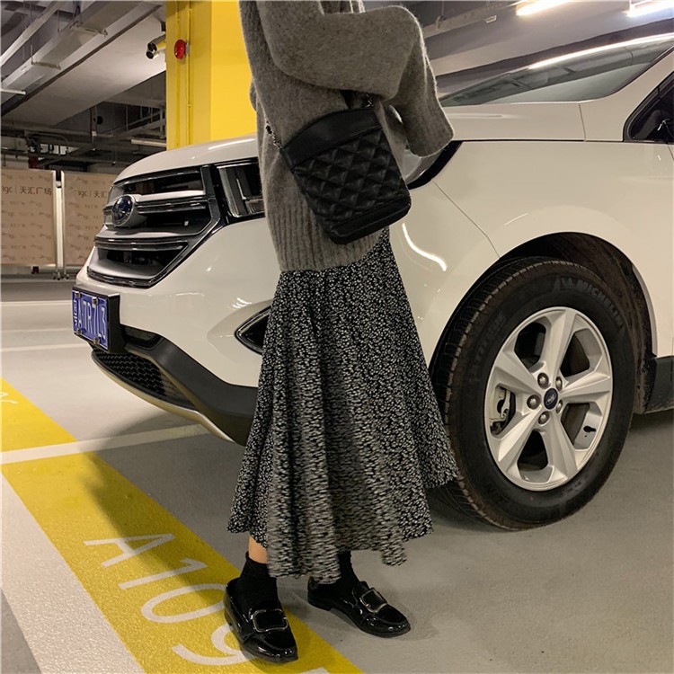 花柄スカート ロングスカート フレアスカート ミモレ丈スカート レディース 韓国 送料無料 Dazzle ダズル