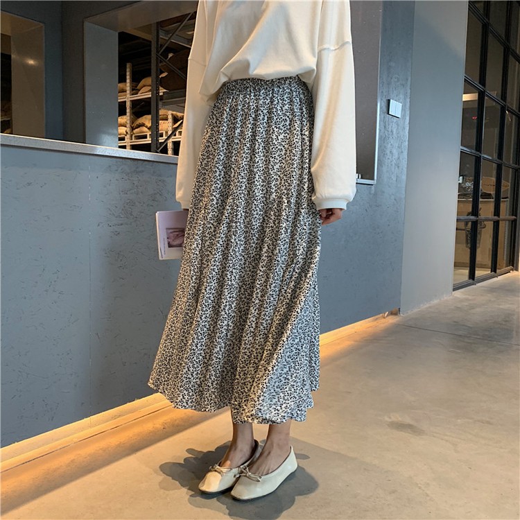 花柄スカート ロングスカート フレアスカート ミモレ丈スカート レディース 韓国 送料無料 Dazzle ダズル