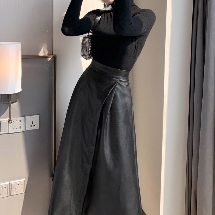 ザースカート レディース フレア Aライン スリット 個性的 韓国 送料無料 Dazzle ダズル