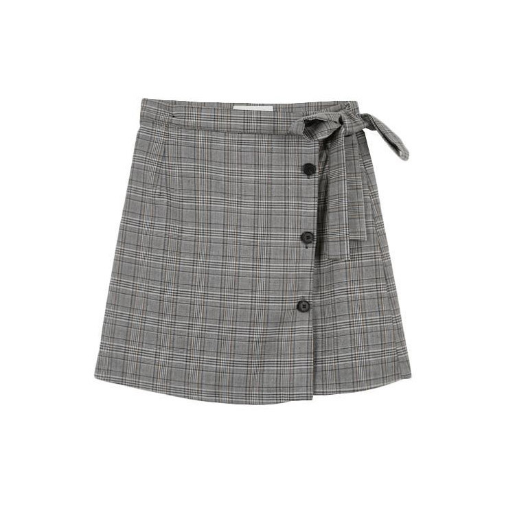 スカート チェック柄 レディース 台形 韓国 送料無料 Dazzle ダズル