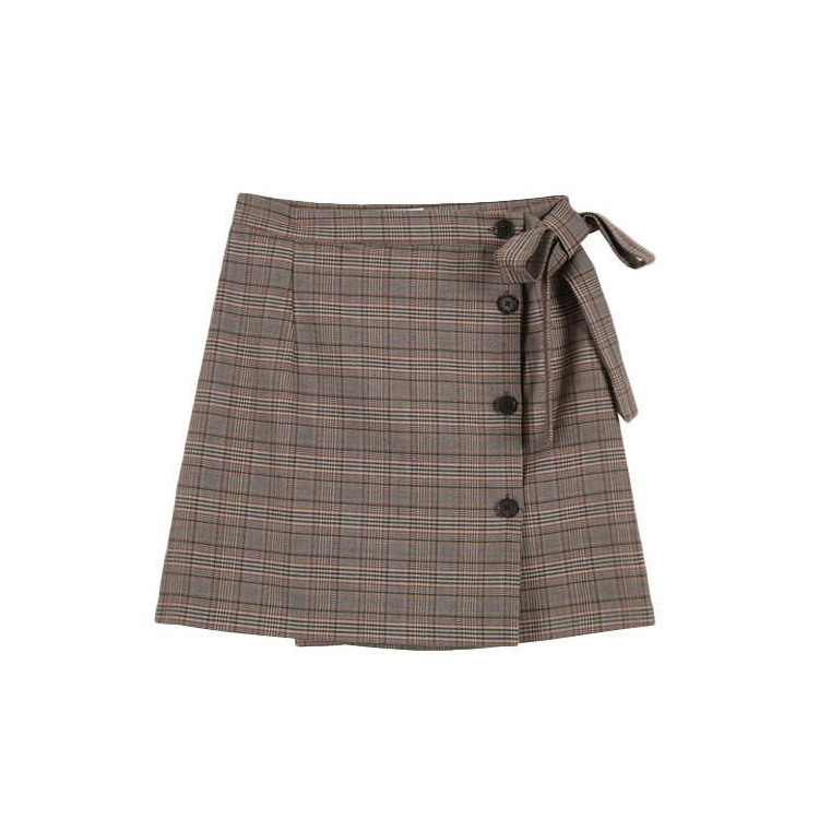 スカート チェック柄 レディース 台形 韓国 送料無料 Dazzle ダズル