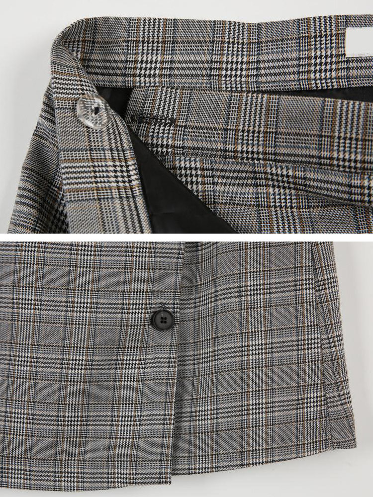 スカート チェック柄 レディース 台形 韓国 送料無料 Dazzle ダズル