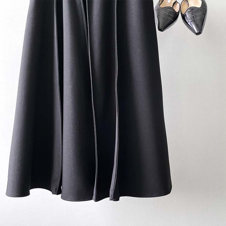 スカート レディース プリーツ フレア ミモレ丈 ロングスカート おしゃれ 通勤 大人 切り替え ハイウエスト Dazzle ダズル