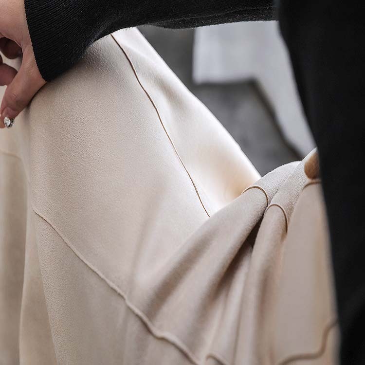 スカート レディース マーメイド ミモレ丈 ロングスカート スエード 切り替え ハイウエスト Dazzle ダズル