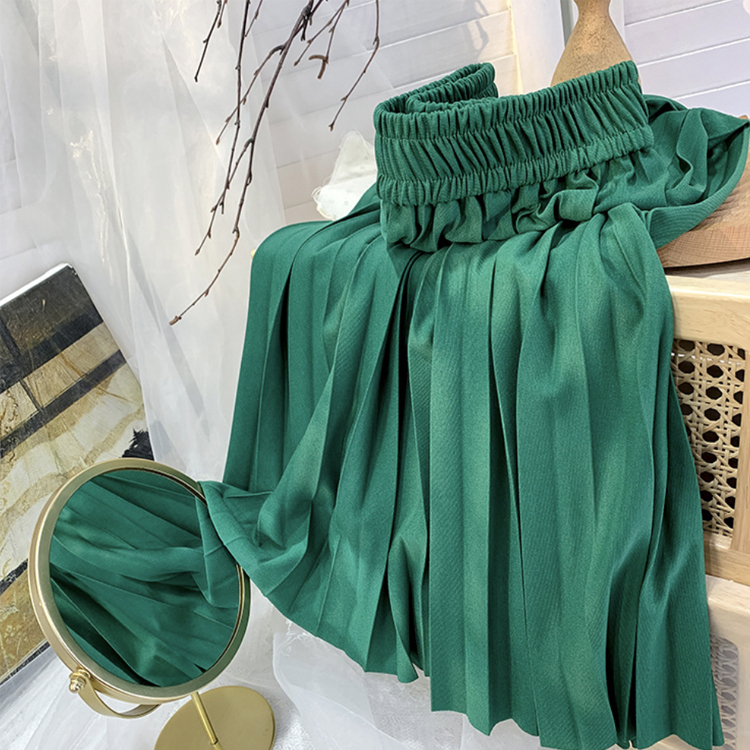 プリーツスカート レディース スカート プリーツ セミロング 春 夏 ハイウエスト ゴム ウエストゴム キャンディカラー ビビット ハイウエスト ミモレ丈 Dazzle ダズル