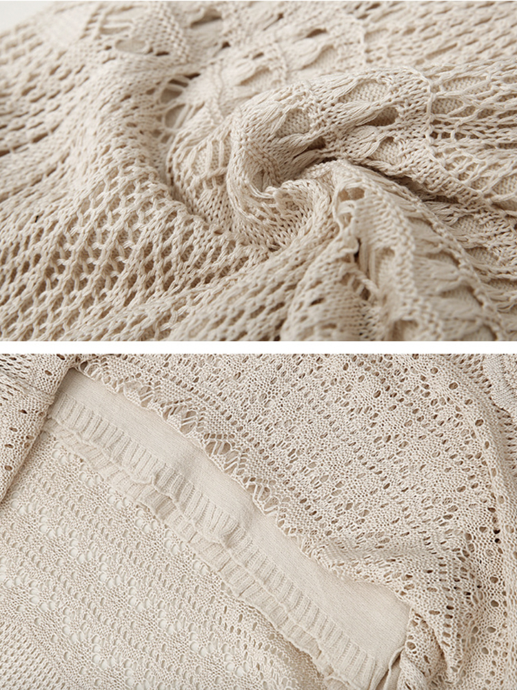 スカート レディース ロング ロングスカート クロシェ 編み シースルー かぎ編み ウエストゴム クロシェスカート マーメイド エレガント おしゃれ 黒 ベージュ Dazzle ダズル