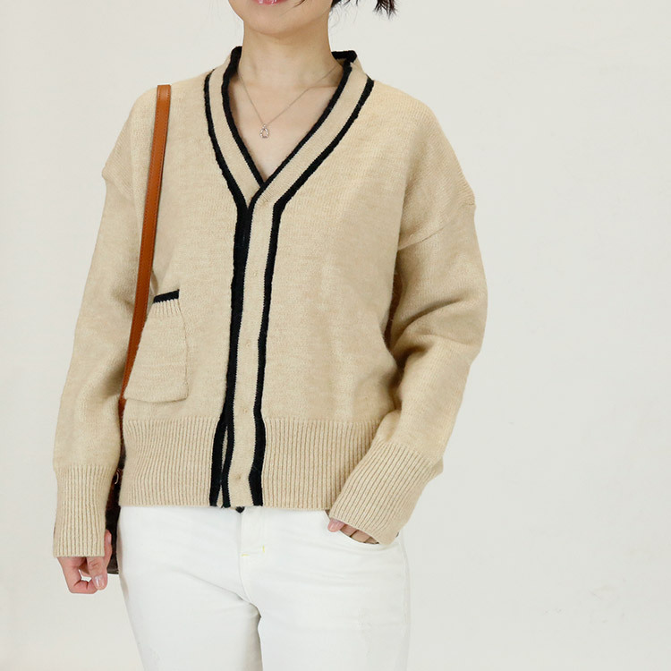 カーディガン 秋冬 レディース ニットカーディガン オフィス 韓国 送料無料 Dazzle ダズル