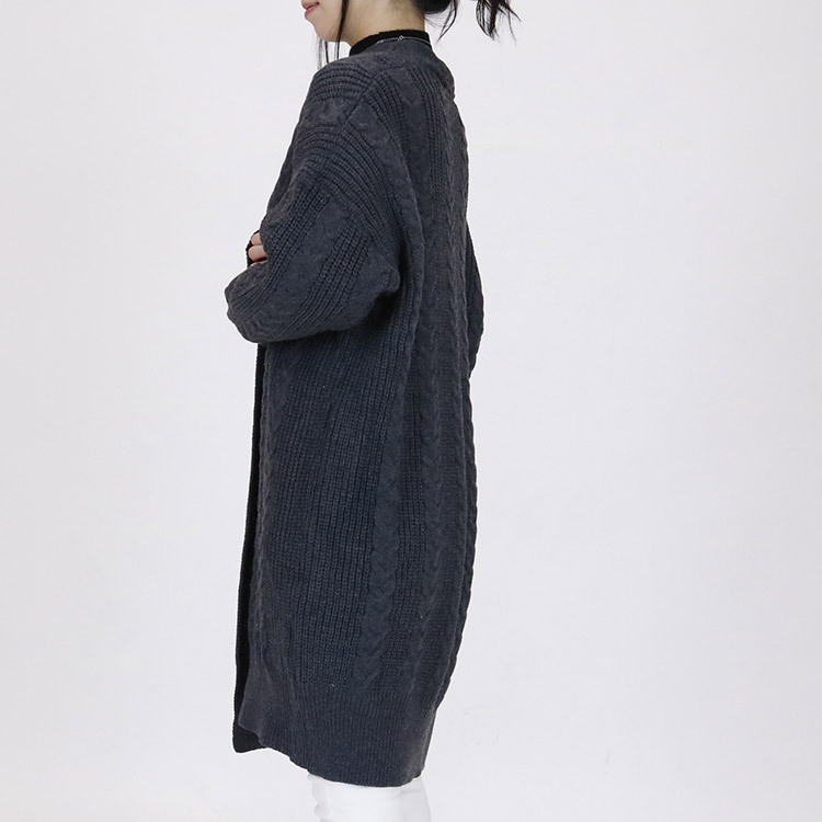 ロングカーディガン レディース ケーブル編み ケーブルニット 秋冬 韓国 Dazzle ダズル