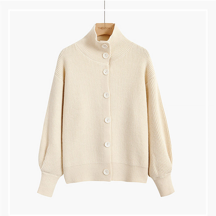 カーディガン レディース ハイネック セーター ショート丈 韓国 Dazzle ダズル