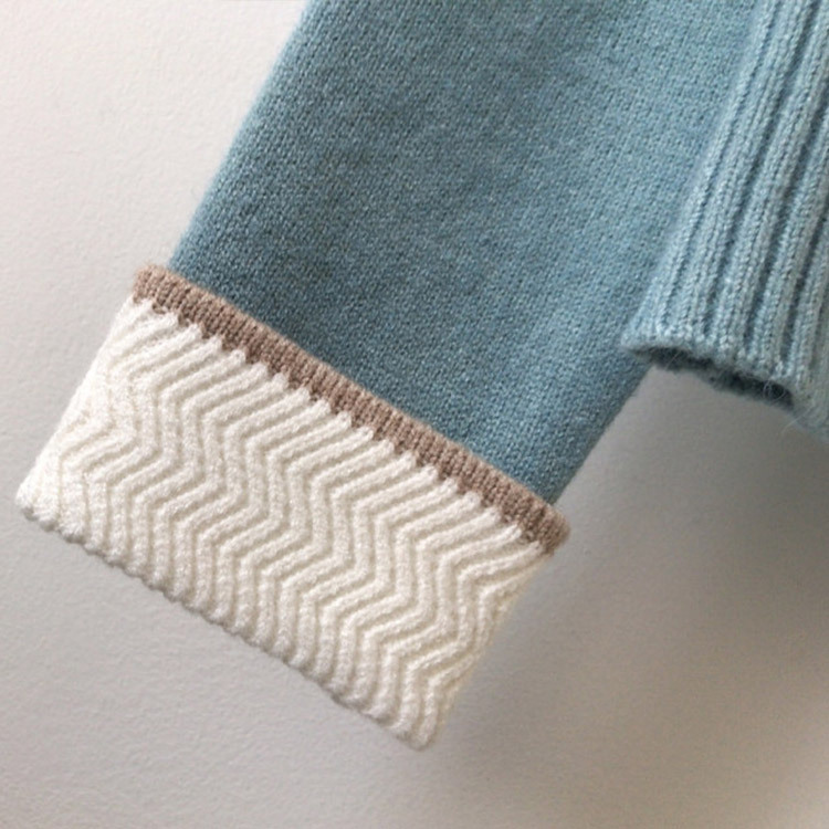 カーディガン レディース 長袖 バイカラー ライン エレガント きれい色 韓国 Dazzle ダズル