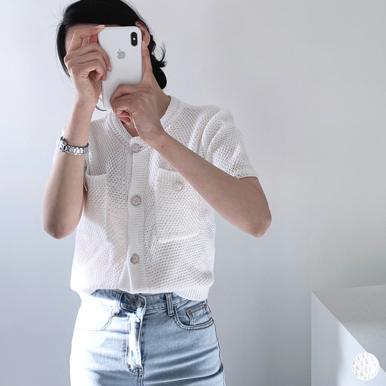 カーディガン レディース 半袖 白 サマーニット 夏 ゆったり ショート丈 エレガント きれいめ 白 韓国ファッション メール便送料無料 Jo Ca 3599 海外ファッション Joyfeel 通販 Yahoo ショッピング