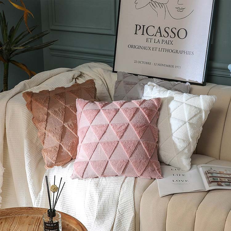 クッションカバー 45×45cm 北欧 秋 冬 ボア ファー おしゃれ かわいい Dazzle ダズル
