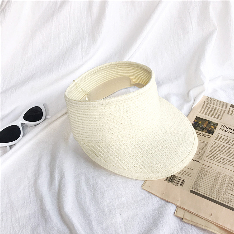 サンバイザー レディース ストロー編み つば 大きめ キャップ かわいい 日差し避け 日焼け ジョイフィール joyfeel