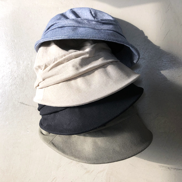 キャスケット レディース 帽子 無地 薄手 コットンリネン ハンチング レトロ ジョイフィール joyfeel