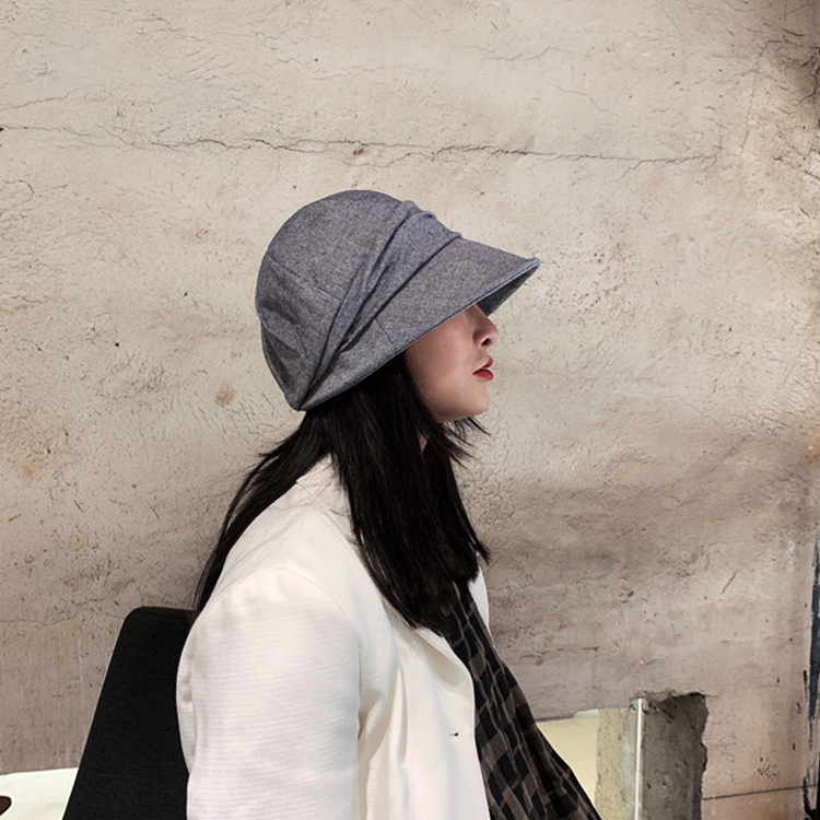 キャスケット レディース 帽子 無地 薄手 コットンリネン ハンチング レトロ ジョイフィール joyfeel