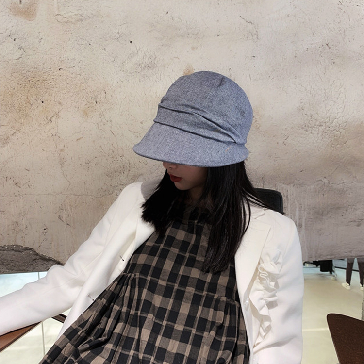 キャスケット レディース 帽子 無地 薄手 コットンリネン ハンチング レトロ ジョイフィール joyfeel