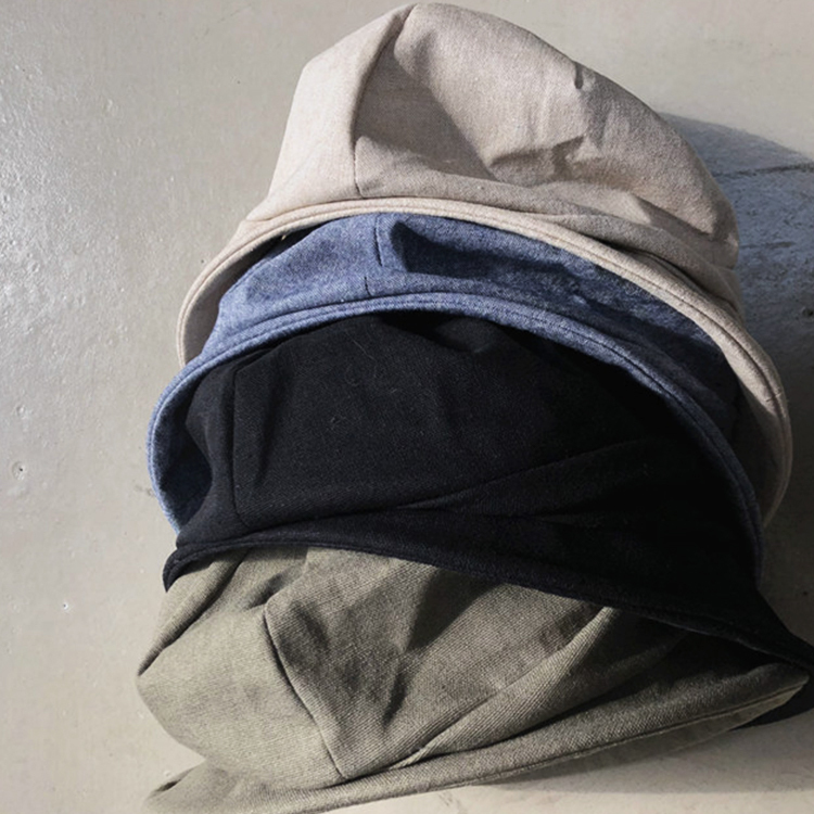 キャスケット レディース 帽子 無地 薄手 コットンリネン ハンチング レトロ ジョイフィール joyfeel