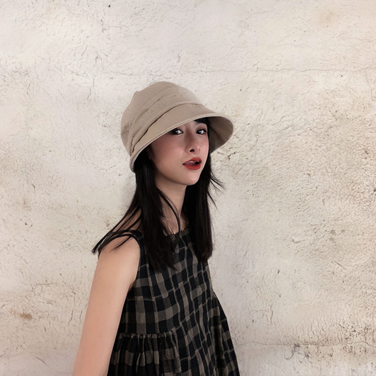 キャスケット レディース 帽子 無地 薄手 コットンリネン ハンチング レトロ ジョイフィール joyfeel