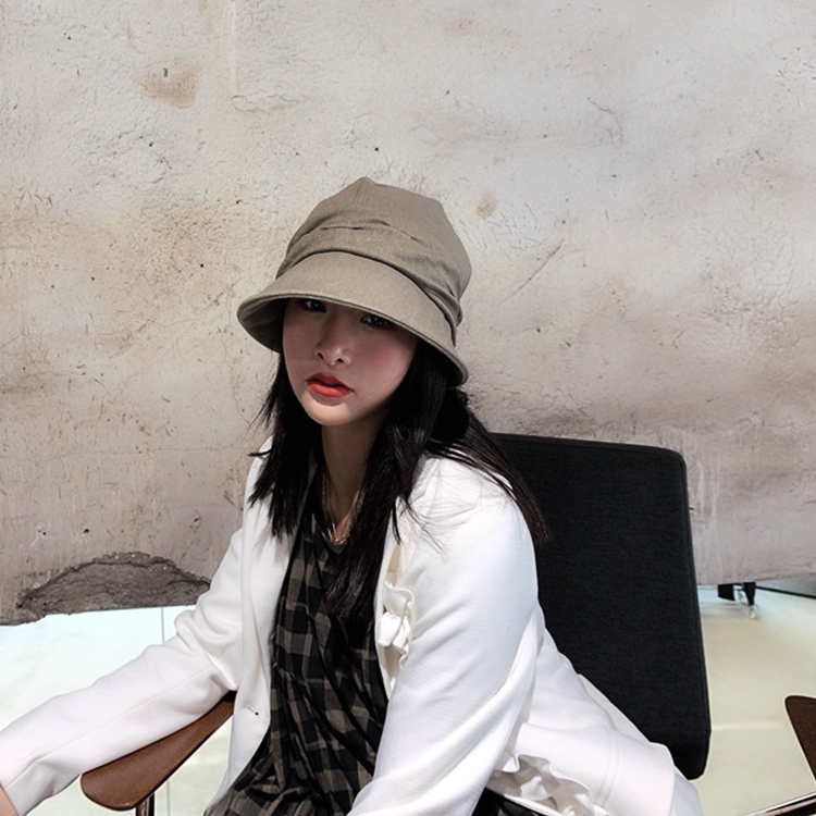 キャスケット レディース 帽子 無地 薄手 コットンリネン ハンチング レトロ ジョイフィール joyfeel