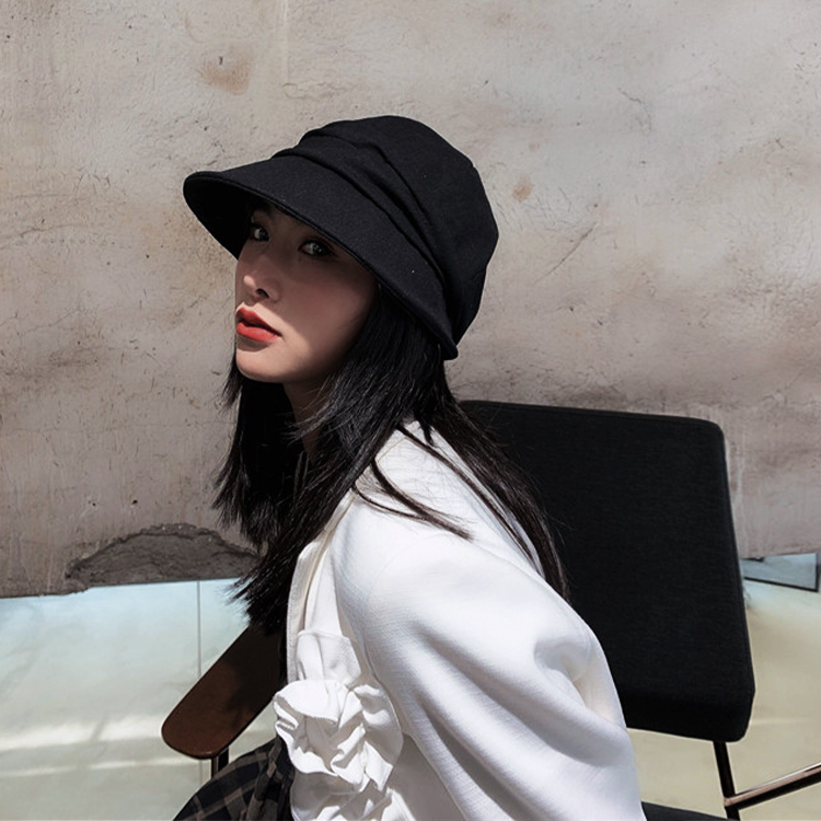 キャスケット レディース 帽子 無地 薄手 コットンリネン ハンチング レトロ ジョイフィール joyfeel