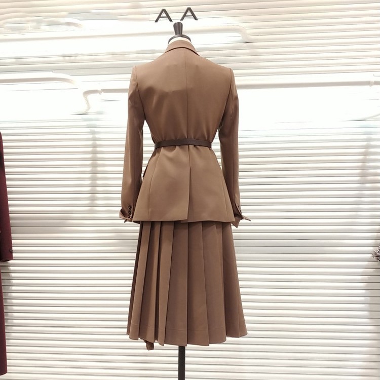 ジャケット スーツ レディース ベルト付き 秋冬 シングル 入学式 卒業式 韓国  width=