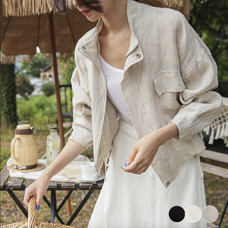 ジャケット リネン レディース シャツ 韓国 送料無料 Dazzle ダズル