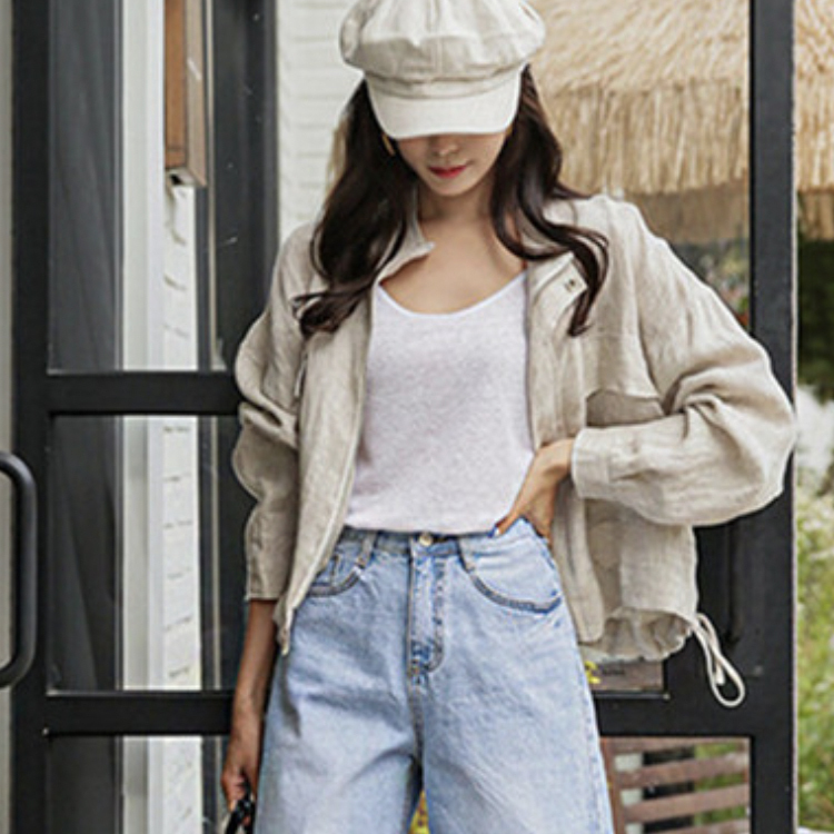 ジャケット リネン レディース シャツ 韓国 送料無料 Dazzle ダズル