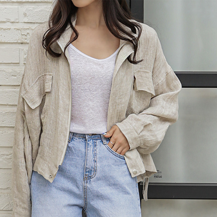 ジャケット リネン レディース シャツ 韓国 送料無料 Dazzle ダズル