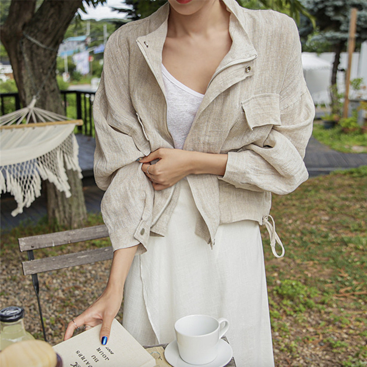 ジャケット リネン レディース シャツ 韓国 送料無料 Dazzle ダズル