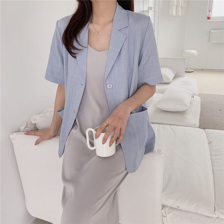 ジャケット 半袖 レディース 夏 カジュアル 韓国 送料無料 Dazzle ダズル