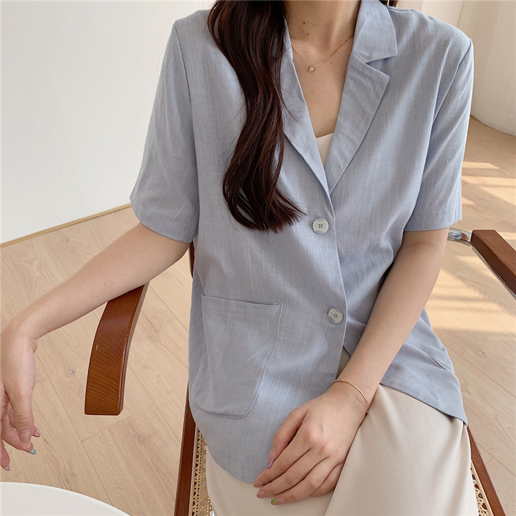 ジャケット 半袖 レディース 夏 カジュアル 韓国 送料無料 Dazzle ダズル