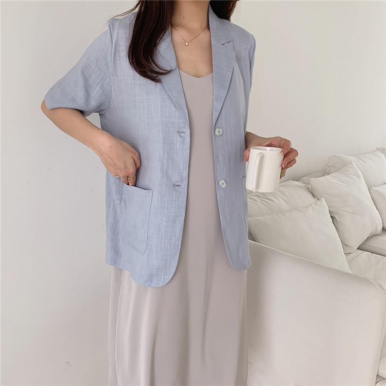 ジャケット 半袖 レディース 夏 カジュアル 韓国 送料無料 Dazzle ダズル