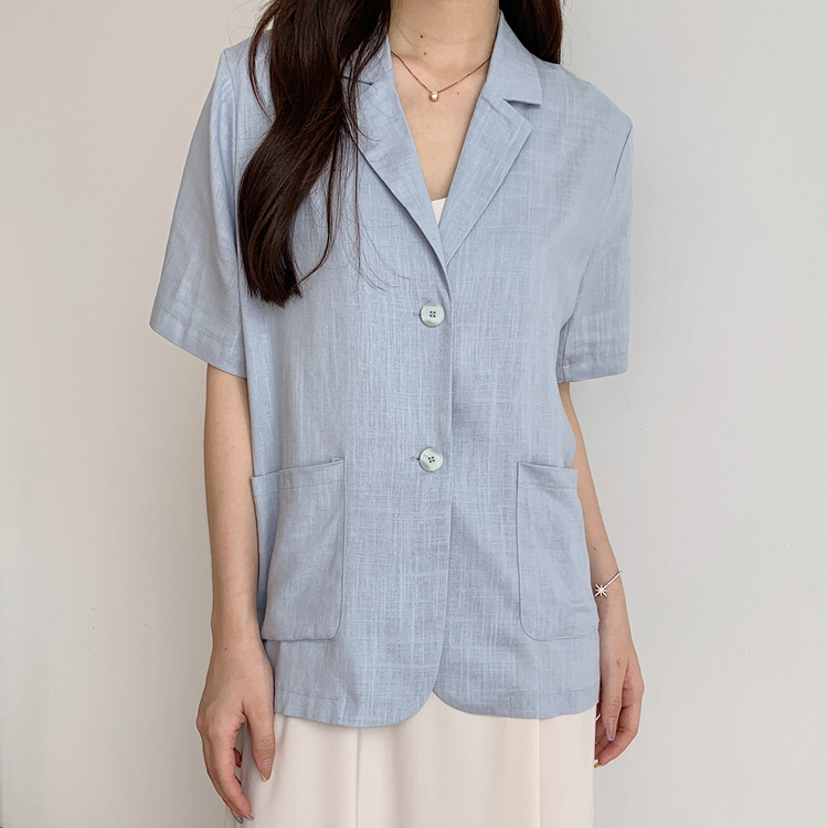 ジャケット 半袖 レディース 夏 カジュアル 韓国 送料無料 Dazzle ダズル