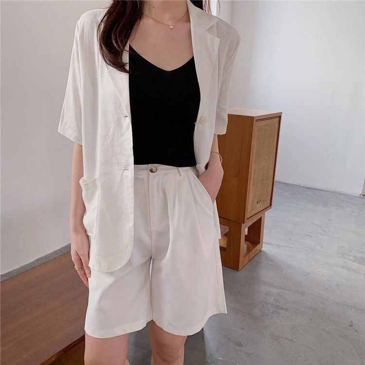 ジャケット 半袖 レディース 夏 カジュアル 韓国 送料無料 Dazzle ダズル