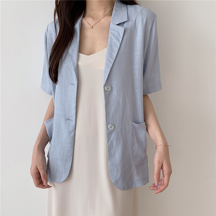 ジャケット 半袖 レディース 夏 カジュアル 韓国 送料無料 Dazzle ダズル