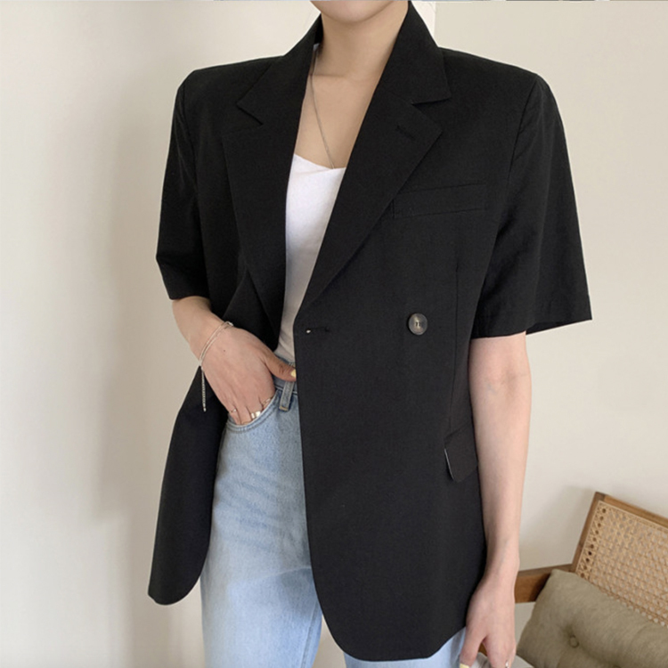 ジャケット レディース テーラード テーラードジャケット 半袖 春 夏 ゆったり 長め ダブル おしゃれ エレガント 大人 白 ホワイト きれいめ カジュアル  Dazzle ダズル