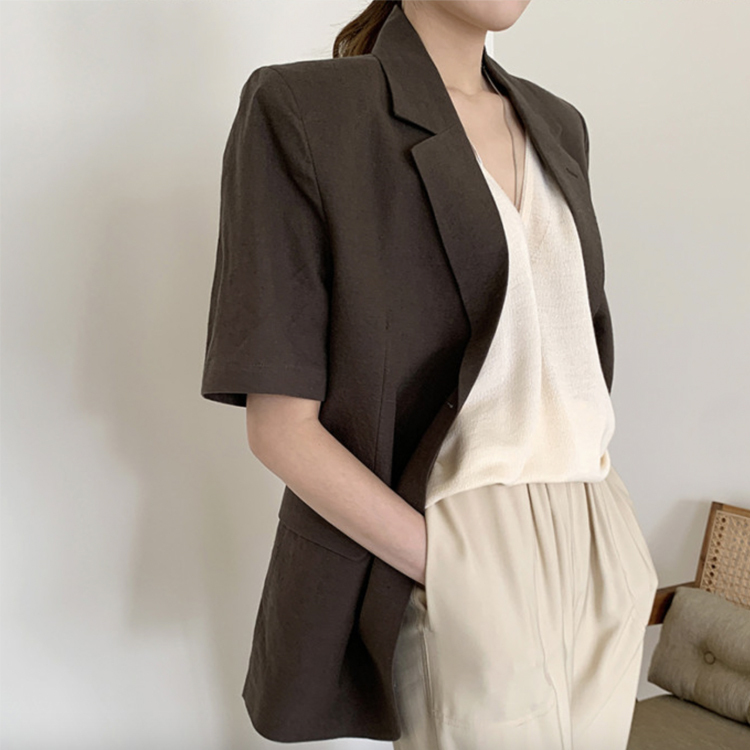 ジャケット レディース テーラード テーラードジャケット 半袖 春 夏 ゆったり 長め ダブル おしゃれ エレガント 大人 白 ホワイト きれいめ カジュアル  Dazzle ダズル