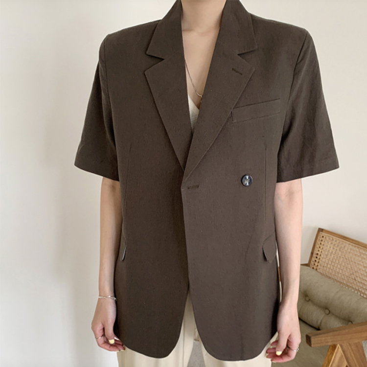 ジャケット レディース テーラード テーラードジャケット 半袖 春 夏 ゆったり 長め ダブル おしゃれ エレガント 大人 白 ホワイト きれいめ カジュアル  Dazzle ダズル