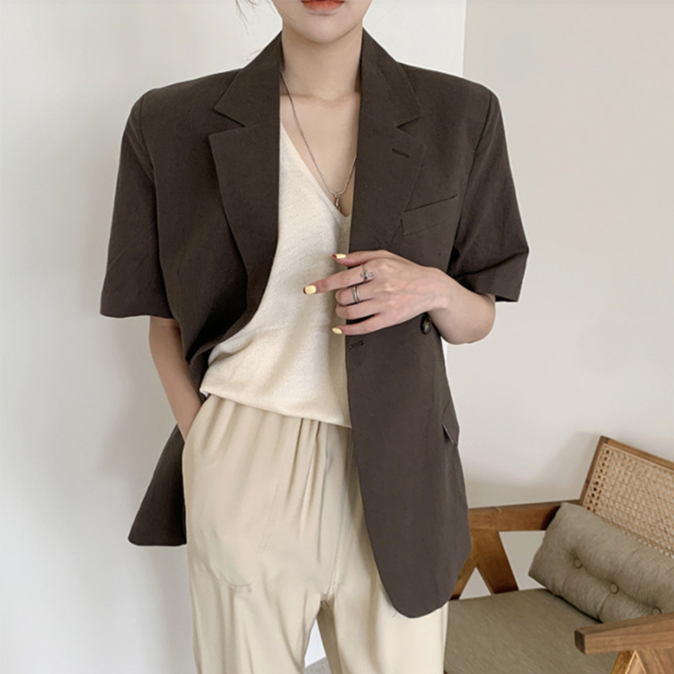 ジャケット レディース テーラード テーラードジャケット 半袖 春 夏 ゆったり 長め ダブル おしゃれ エレガント 大人 白 ホワイト きれいめ カジュアル  Dazzle ダズル