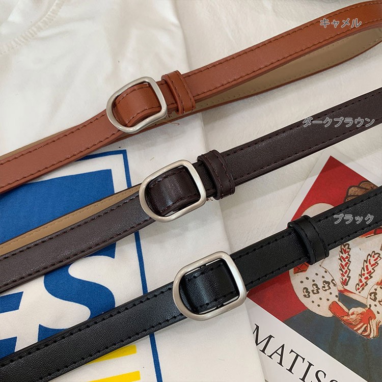 ベルト レディース 細ベルト 韓国ファッション 送料無料 Dazzle ダズル