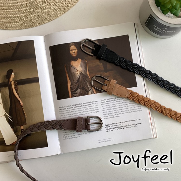 麻 ベルト レディース 細ベルト 織ベルト メッシュベルト 韓国 送料無料 Dazzle ダズル