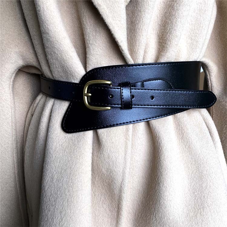 ベルト レディース 太 本革 おしゃれ 幅広 リアル レザー レザーベルト ワイド 太ベルト 牛革 Dazzle ダズル