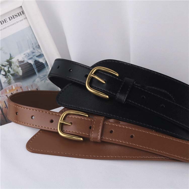 ベルト レディース 太 本革 おしゃれ 幅広 リアル レザー レザーベルト ワイド 太ベルト 牛革 Dazzle ダズル