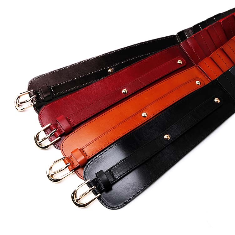 ベルト レディース 太 本革 おしゃれ 幅広 リアル レザー レザーベルト ワイド 太ベルト 牛革 Dazzle ダズル