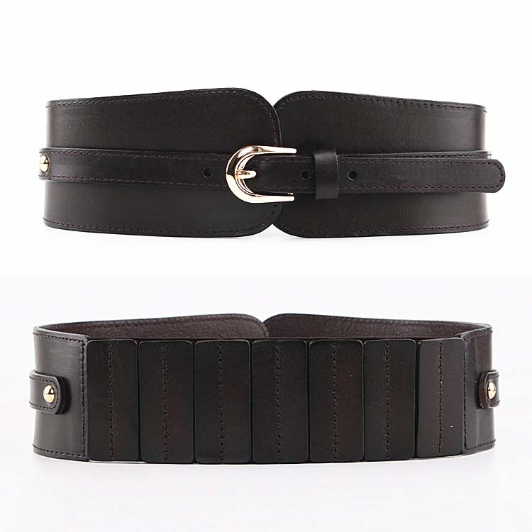 ベルト レディース 太 本革 おしゃれ 幅広 リアル レザー レザーベルト ワイド 太ベルト 牛革 Dazzle ダズル