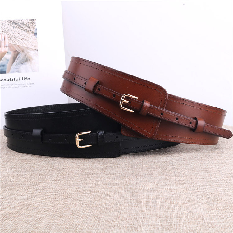 ベルト レディース 太 本革 おしゃれ 幅広 リアル レザー レザーベルト 細 太ベルト 細ベルト セット リアルレザー 牛革 Dazzle ダズル