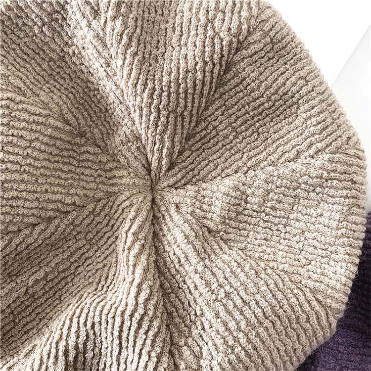 ベレー帽ニット 帽子 レディース メンズ ユニセックス レトロ 無地 おしゃれ かわいい ニット帽 韓国 パープル キャメル ベージュ Dazzle ダズル