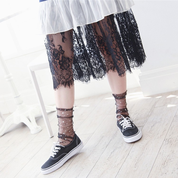 シースルー ソックス レディース メッシュ レース 韓国 送料無料 Dazzle ダズル